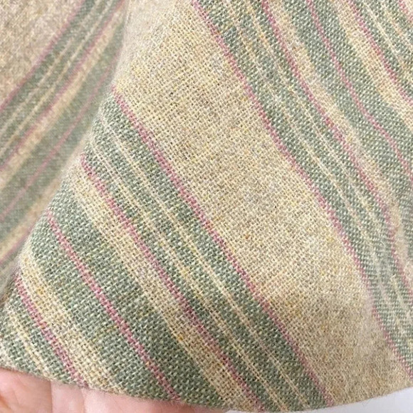 Vintage - 70s Chevron Wool Midi Skirt - Picture 5 of 11